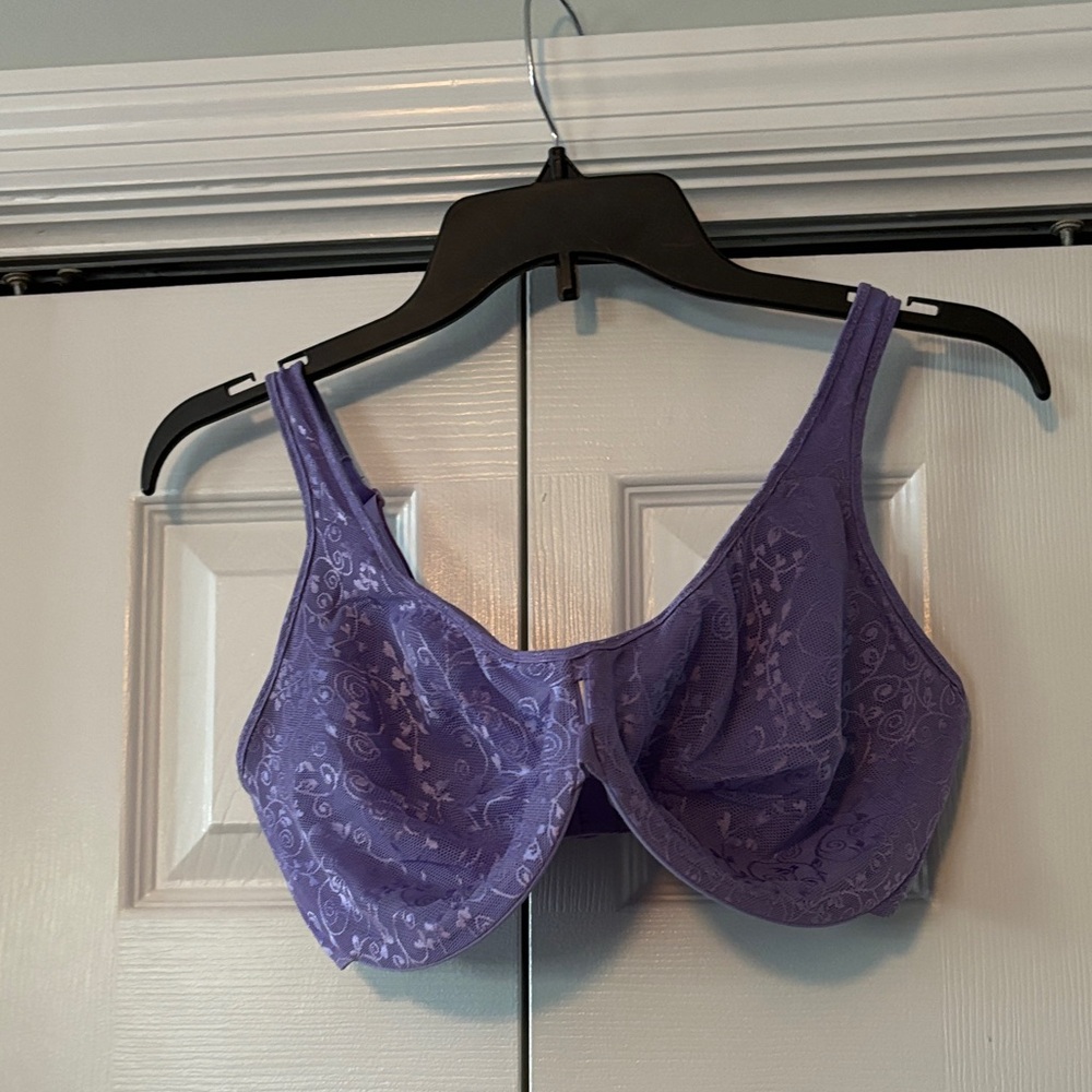 Elegant Purple Lace Bra